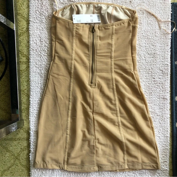 Urban Outfitters MESH CORSET BARI TAN DRESS - Picture 10 of 11